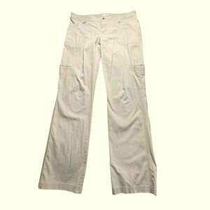 Columbia Cargo Pants Women's Size 12 Long Outdoor Hiking Utility Pants Tan Beige